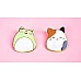 Squishmallows Pin Badges X 2 Cam & Wendy Compact Size