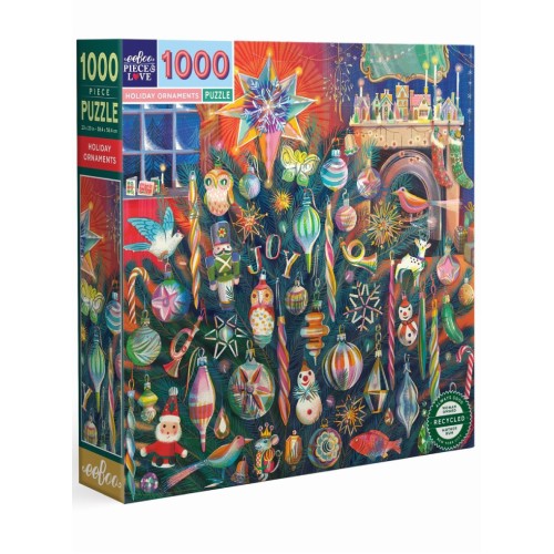 Eeboo Puzzle 1000 Pcs Holiday Ornaments (epzthyo)