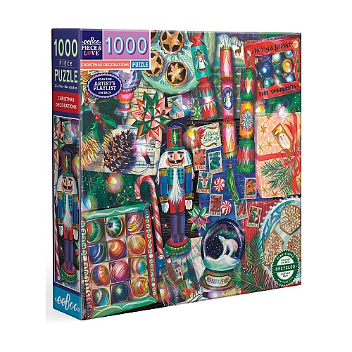 Eeboo Puzzle 1000 Pcs Christmas Decoration (epztcdr)