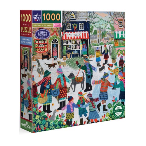 Eeboo Puzzle 1000 Pcs Christmas In The Square (epzt211)