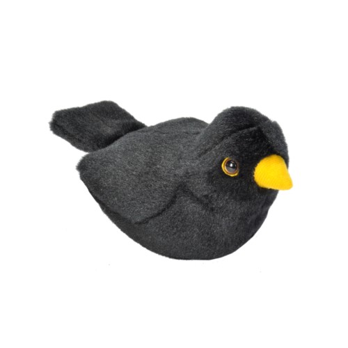 Wild Republic Plush Toy Bird With Sound European Blackbird 18cm (808027)