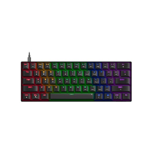 Speedlink Atmos Rgb Rainbow Mechanical 60% Gaming Keyboard With Brown Switches Black Us Layout