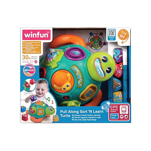Winfun Pull Along Sort 'n Learn Turtle (240301-nl)