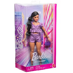 Barbie Deluxe Style Purple Shorts Indian Doll (jfp43)