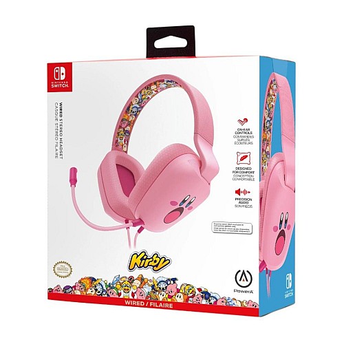 Powera Wired Stereo Headset Kirby Mouthful Pink