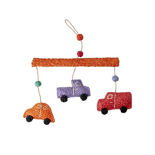 Rice Raffia Mobile With Cars (kimob-car)