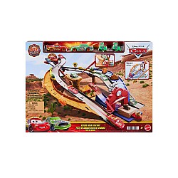 Disney Cars Radiator Springs Race & Rescue Rescue Road Raceway Playset With 4 Toy Cars (jfl57)
