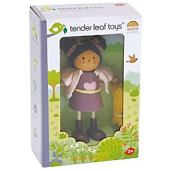 Tender Leaf Dollhouse Figure Ayana And Cat (tl8148)