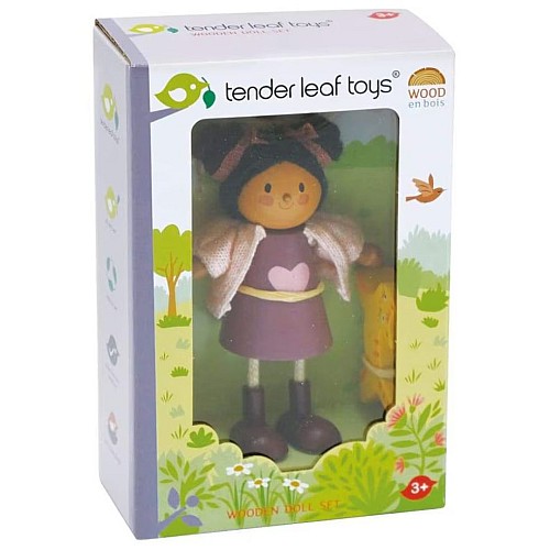 Tender Leaf Dollhouse Figure Ayana And Cat (tl8148)