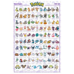 Pokemon Poster Maxi 91.5 X 61 Sinnoh Pokemon
