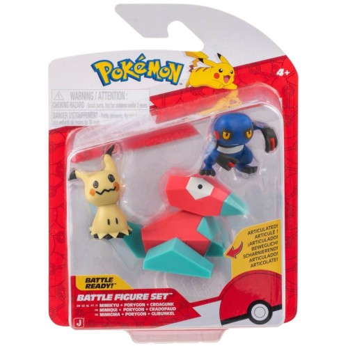 Pokemon Battle 3 Pack Mimikyu Porygon & Croagunk (pkw4091)
