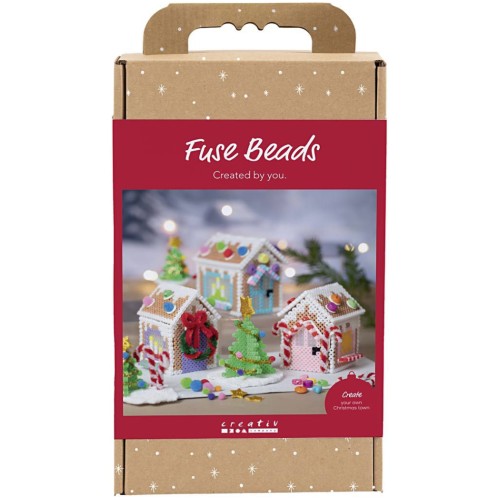 Craft Kit Fuse Beads Christmas House Assorted Colours (977828)