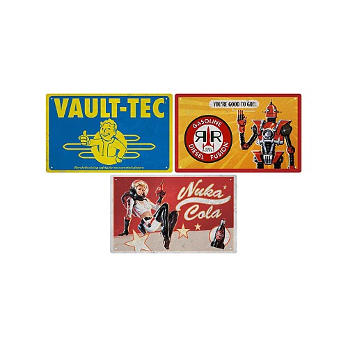 Fallout Tin Sign Set