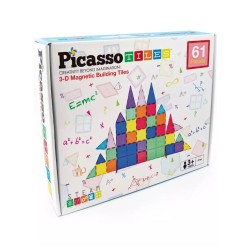 Picasso Tiles Magnetic Tiles 61 Pcs (pt61)