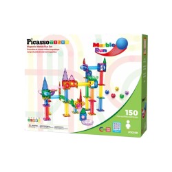 Picasso Tiles Magnetic Marble Run Set 150pcs (ptg150)