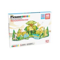 Picasso Tiles Safari Themed Set With 8 Animals 46 Pcs (ptq12)