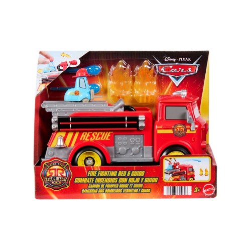 Disney Cars Radiator Springs Race & Rescue Fire Fighting Red & Guido Playset (jfl54)