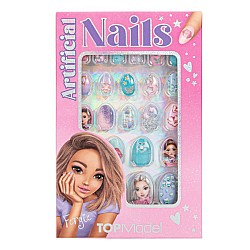 Topmodel Artificial Nails Glitter Beauty And Me Turquoise And Pink