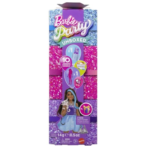 Barbie Glam Party Unboxed Purple Petite Doll (jfy66)