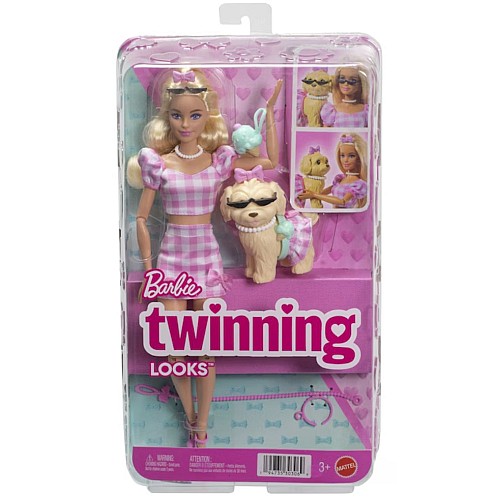 Barbie Twinning Looks Blonde Bows (jfp36)