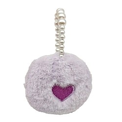 Tinka Plush Earmuffs Purple W. Pearl Headband (8-800429)