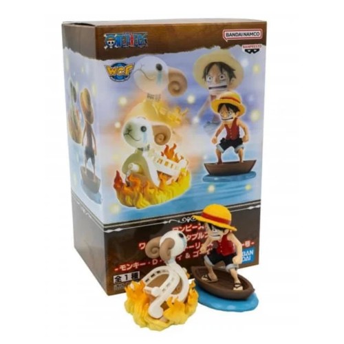 One Piece Collectable Monkey D.luffy & Going Merry 8cm