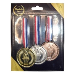 Pocket Money Medals 3 Pack Gold Silver Bronze