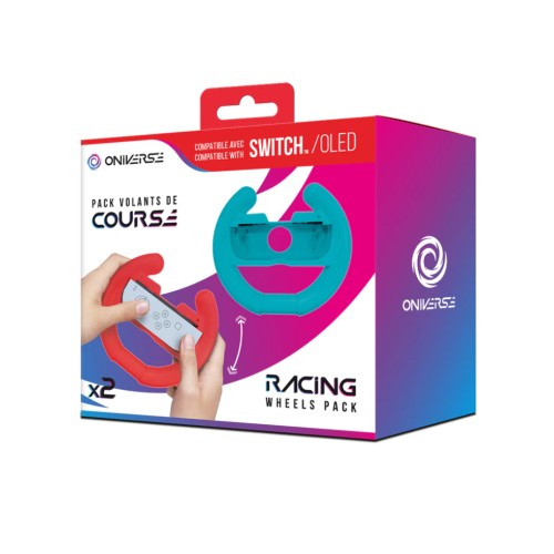 Oniverse Nsw Pack Of 2 Racing Wheel Controller Holders Blue/red