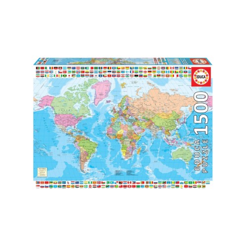 Educa 1500 Pcs The World Map (018500)