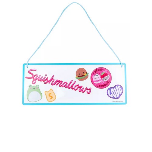 Squishmallows Room Sign With Wall Decals