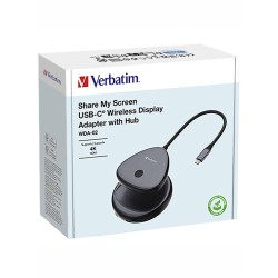 Verbatim Share My Screen Usb-c Wireless Display Adapter 4k W/hub