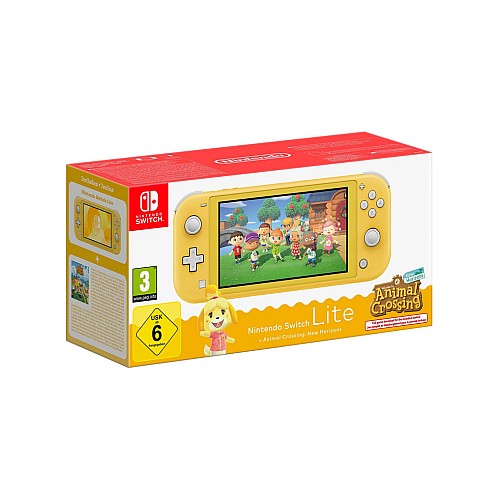 Console Switch Lite Animal Crossing New Horizons Bundle Yellow