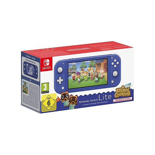 Console Switch Lite Animal Crossing New Horizons Bundle Blue