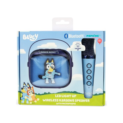 Otl Bluey Popsing Led Light-up Wireless Karaoke Speaker & Microphone