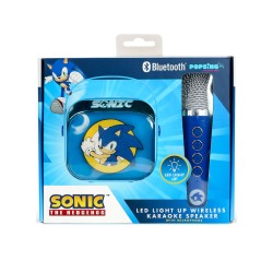 Otl Sonic The Hedgehog Popsing Led Light Up Wireless Karaoke Speaker With Microphone