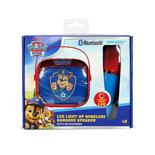 Otl Paw Patrol Chase Popsing Led Light Up Wireless Karaoke Speaker With Microphone