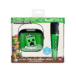 Otl Minecraft Popsing Led Light Up Wireless Karaoke Speaker With Microphone