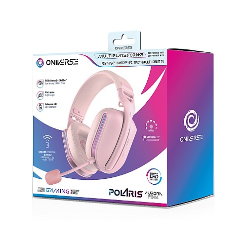 Oniverse Gaming Headset Wireless Polaris Aurora Pink