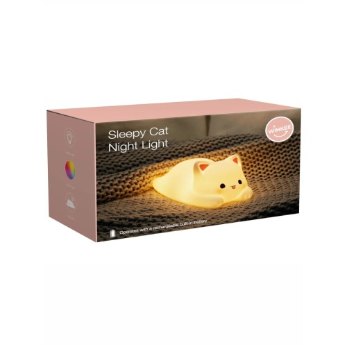 Sleepy Cat Night Light Compact