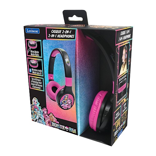 Lexibook Bluetooth Foldable Monster High Headphones (hpbt010mh)