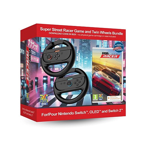 Super Street Racer Game With Twin Racing Wheels Bundle