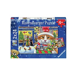 Ravensburger Puzzle Christmas Kitties 2x24pcs (12004059)