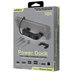 Nyko Steam Deck Power Dock 7 In 1 Usb-c Docking Station