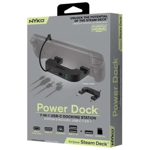 Nyko Steam Deck Power Dock 7 In 1 Usb-c Docking Station