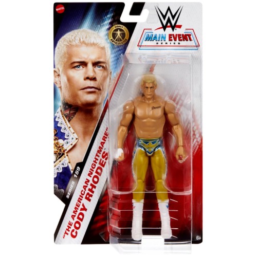 Mattel Wwe Main Event Series The American Nightmare Cody Rhodes 15cm (jgd46)