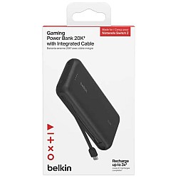 Belkin Gaming 20k 30w Pd Power Bank With Integrated Cable