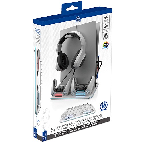 Trade Invaders Cooling And Charging Station Rgb Slim White