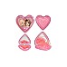 Topmodel Folding Hairbrush With Mirror Heart Shaped Transparent Random (0413030)