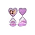 Topmodel Folding Hairbrush With Mirror Heart Shaped Transparent Random (0413030)