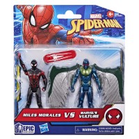 Marvel Spider Man Set 2 Miles Morales Vs Marvels Vulture 10cm
